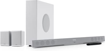 Teufel CINEBAR 11 Surround 4.1-Set - Soundbar met draadloze subwoofer en rearspeakers - Bluetooth met aptX - Virtuele surround sound - wit
