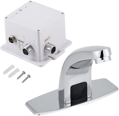 Dailygoods - Keukenkraan - Automatische Infrarood Sensor - Handsfree Koudwaterkraan - Chroom - Touchless Wastafel Kraan - Geschikt voor Keuken en Badk...