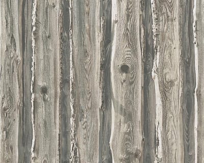 BOOMSTAM PLANKEN BEHANG - Beige Bruin Grijs - AS Creation Il Decoro