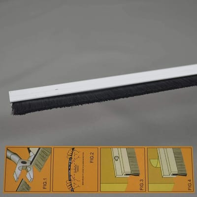 Deurafdichting Vastschroeven - Tochtstopper Borstelstrip - Tocht Buiten Houden - Universeel Inzetbaar - 100 cm - Wit