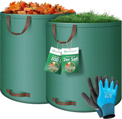Tuinzak Set - Afvalzakken Tuin - Tuinafval Verwerken - Zelfstaand Ontwerp - 2x 500 Liter - Groen