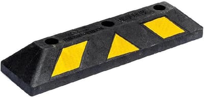 Parkeerwiel Stopper - Parkeerhulp Wielkeg - Voertuigen Beveiligen - Verdikt Compressieontwerp - 60x16x10cm - Zwart Geel
