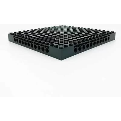 16x16 Stippen Basisplaat Bouwbasisplaat Verbindingssteen Doe-het-zelf Combinatie MOC Verbindingsmodule 1,5 cm Werkt Met staaf Accessoires zwart