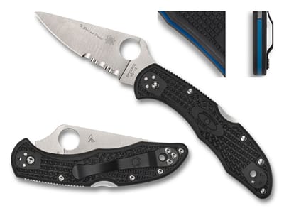 Spyderco Zakmes Delica 4 Thin Blue Line Black VG-10 CE