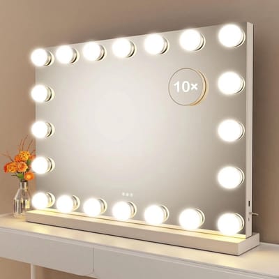 Hollywood-make-upspiegel met Verlichting en USB-oplaadfunctie - Dimbare LED-verlichting en Aanraakbediening