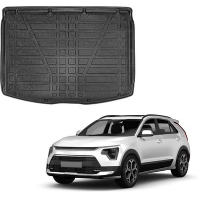 Kofferbakmat op maat - SCOUTT - Kia Niro 2 Elektrisch SG2 (sinds 2022) - Mat zwart - Antislip - Verhoogde randen