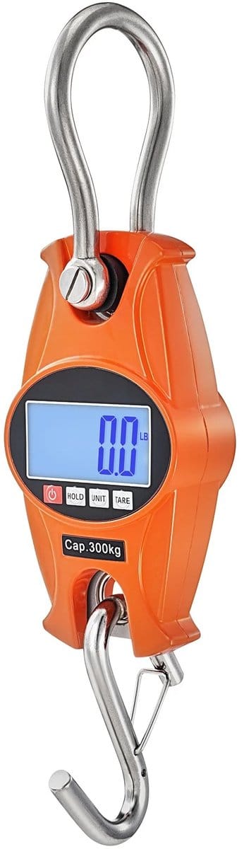 Vevor - Digitale Weegschaal - Hangweegschaal - Bagage Weger - Mini Kraan - LCD Display – Precisie afwegingen - Tot 400 KG - Orange