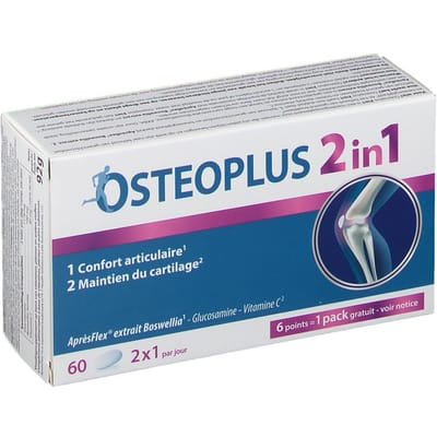 OSTEOPLUS 2in1 Glucosamine, Boswellia, Vitamine C Voor Gezond Kraakbeen - 60 tabletten
