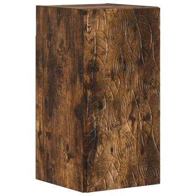 vidaXL - Badkamer - wandkast - DELFT - Gerookt - eiken - 30 - x - 31 - x - 59 - cm