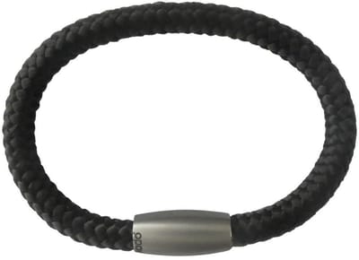 Schitterende Zwarte Touw Armband mét Zilveren Sluiting Armband | Damesarmband | Herenarmband