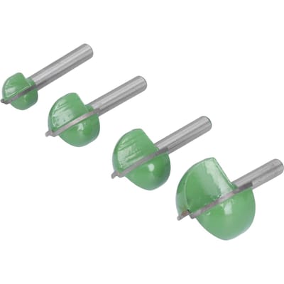 4 Stuks Holle Doos Bovenfrees Ronde Neus 2 Snijvlakken Wolframstaal CNC Houtbewerkingssnijgereedschap