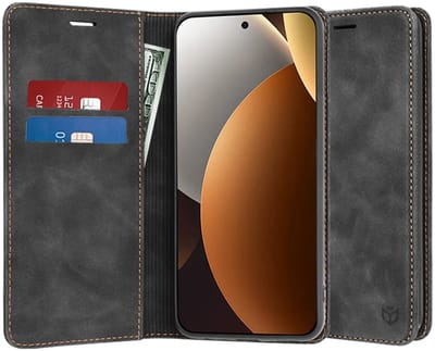 Hoesje geschikt voor Xiaomi Redmi Note 15 Pro Plus / Xiaomi Poco M8 Pro - Techsuit Confy Book Wallet Case - Zwart