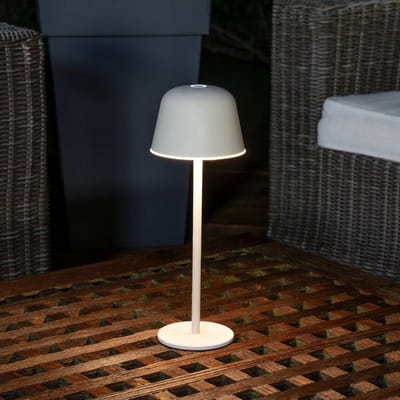 OSRAM ENDURA STYLE TABLE buitenlantaarn, 2,5W, 200lm, beige, tafellamp, oplaadbare batterij, beschermingsklasse IP54, traploos dimmen, geheugenfunctie voor lichtsterkte