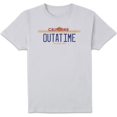 Back to the Future Outatime Plate T-shirt - Wit - L