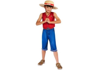 RUBIES FRANCE - Klassiek Luffy One Piece kostuum - 128/140 (9-10 jaar)