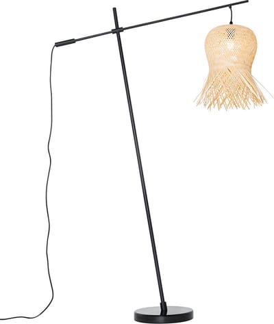QAZQA carlos - Oosterse Tafellamp - 1 lichts - H 163 cm - Naturel - Buitenverlichting