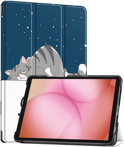 Hoes - Geschikt voor Samsung Galaxy Tab A11 - Dun & Stevig - Trifold Bookcase - Hard Cover - Hardcover Book Case - Tablet Hoesje - Kat