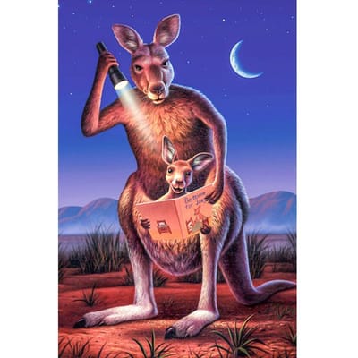 Peinture diamant 5D à faire soi-même, point de croix, Animal kangourou, mosaïque, image en strass, décoration d'intérieur 50X70CM