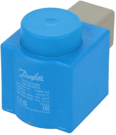 Solenoid Spoel - Ventiel Spoel - Klep Besturing - DIN Spade Connector - 220-230V - Zwart