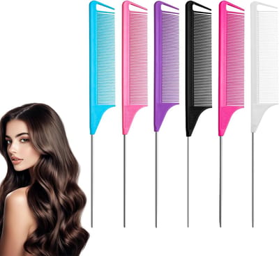 Kapperskammen Set - Haarstyling Kammen - Professioneel Knippen - Antistatisch Koolstofvezel - 22.5 cm Lengte - Meerdere Kleuren
