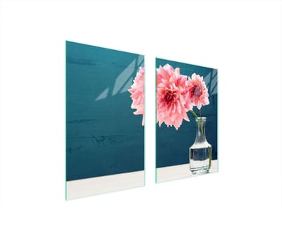 TMK ArtDeko - Dalia Serie - Glazen Beschermplaat - 65x52 cm - Veelkleurig