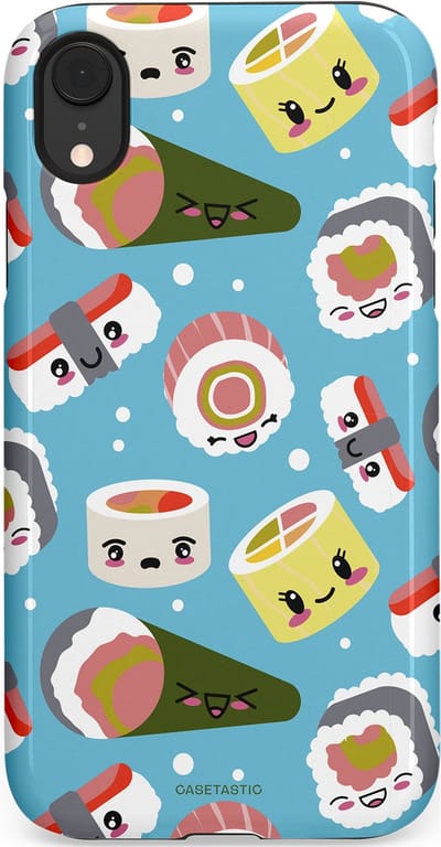 Casetastic Hoesje Geschikt voor Apple iPhone Xr - Stijlvolle Beschermende Duo-layer Case - Sushi mania