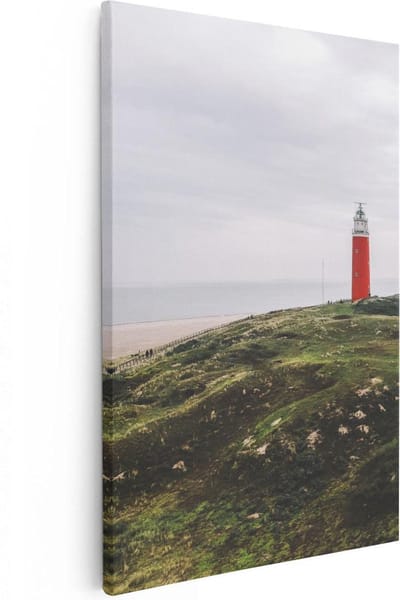 Artaza Canvas Schilderij Duinen Texel - 20x30 cm - Klein - Wanddecoratie Zeezicht - Muurdecoratie Strand - Kamer Accessoires Kust