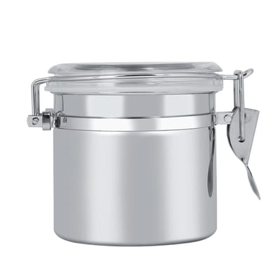 Roestvrijstalen Koffiebus Voedselopbergpot Thee Suiker Melkpoeder Container (13*11 cm) white