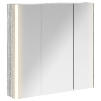 vidaXL - Badkamerspiegelkast - Grijs - Sonoma - 73.5 - x - 15.5 - x - 70 - cm