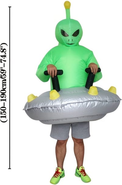 Nivard Halloween Outfit - Halloween Kostuum - Pak - Opblaasbaar Kostuum - Costume - Carnaval - Volwassenen - Aliën