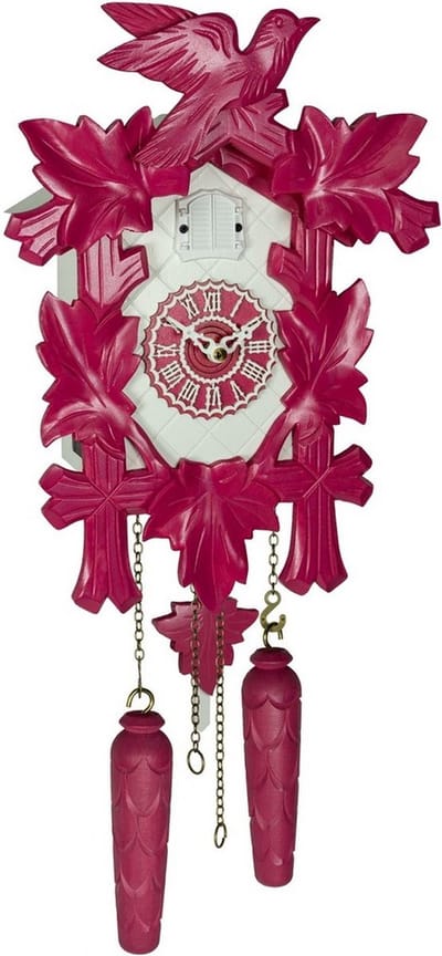 Trenkle - 350-20_QM_roze-wit - Koekoeksklok - kwarts - Kuckulino Color Edition
