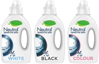 Neutral 0% - Vloeibaar Wasmiddelpakket - Wit + Zwart + Kleur - Parfumvrij - Voordeelverpakking - 3 flessen - 60 wasbeurten
