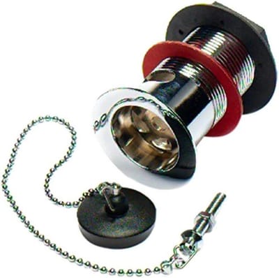 Wastafelafvoer met stop - Keukenafvoer Gootsteen - Sanitair Reparatie - Met Kettingsluiting - 32 mm - Wit