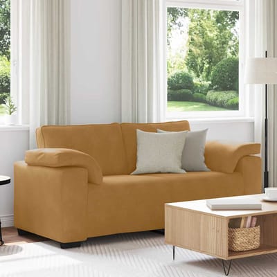 vidaXL Loveseat Sofa Bruin 180x77x82 cm Fluweel