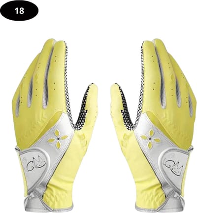 Bovista Golfhandschoenen 2 Stuks - Golf Accessoires - Handschoen AntiSlip - Dames - Geel - Maat S