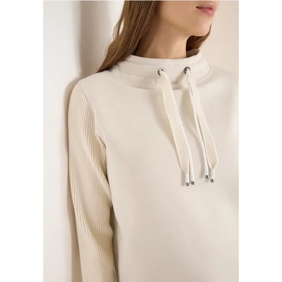 Sweater met gebreide mouwen