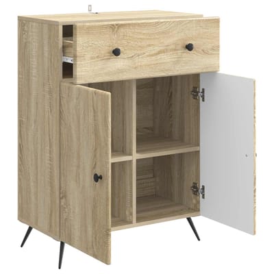 vidaXL - Dressoir - Sonoma - Eiken - 66 - x - 34,5 - x - 90 - cm - Bewerkt - hout