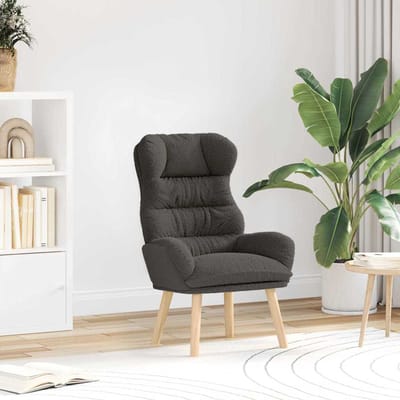 vidaXL - Fauteuil - Donkergrijs - 69 - x - 74 - x - 93 - cm - Sherpa - Stof