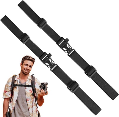Verstelbare Borstriemen voor Rugzak - 2 Stuks Antislip Nylon Borstriem met Gesp voor School, Wandelen en Reizen