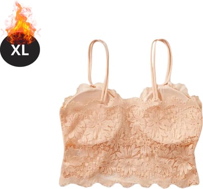 Bovista BH Zonder Beugel - Zonder Bandjes - Push-up Bh's - Comfort Beha - Comfortabel - Beige - Maat XL