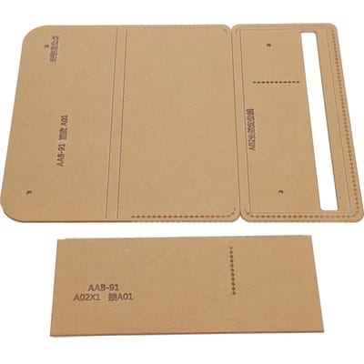 Pochoir pour Portefeuille en Acrylique Kit de Gabarits pour Portefeuille Outils de Pochoir pour Fabrication en Acrylique beige