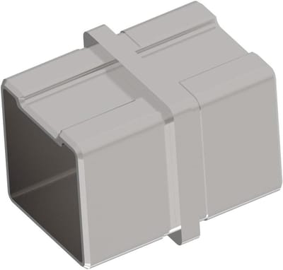 Buisverbinding Vierkant - Profiel connector - Hekwerk Bouwen - Roestvrij staal V2A - 40x40x2 mm - Mat geborsteld