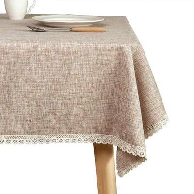 Famanu - Rechthoekig linnen tafelkleed voor eettafel, duurzaam en klassiek