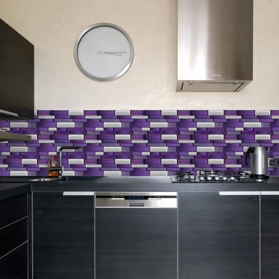 Dailygoods- Tegellijm Set van 12 - Muurstickers voor Tegels - Zelfklevende Stickers - Voor Badkamer/Keuken - Vierkante Vorm - Eenvoudig aan te brengen - Muursticker
