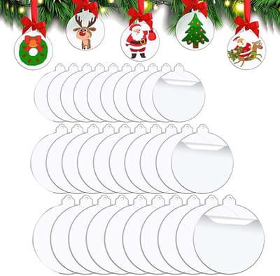Dailygoods- Kerstballen 30 Stuks - Acryl Kerstdecoratie - Lichtgewicht en Duurzaam - Breukbestendig - Spiegelglad Oppervlak - Handgemaakt Cadeau - Kerstornamenten
