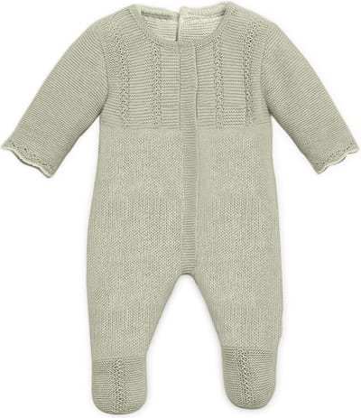 ML Poppen: PYJAMA GEBREID groen 40cm, eco en gerecycleerd, op kleerhanger, 3+