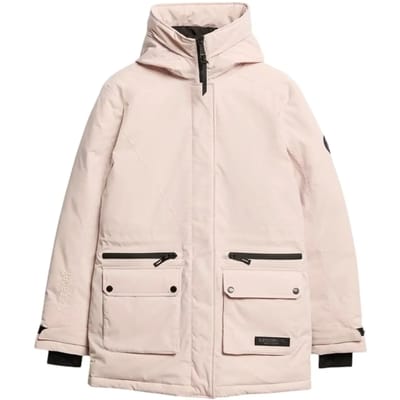 Superdry Jas City Padded Parka Jacket W5011732a Off Grey Dames Maat - S