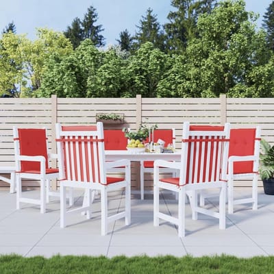 Tuinstoelkussens - Zitkussens Buiten - Comfortabel Zitten - Waterafstotend Oxford - 6 Stuks 100cm - Rood