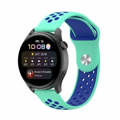 By Qubix - Sport Edition Siliconen band - Mintgroen + blauw - Geschikt voor Xiaomi Redmi Watch 5 Active / Redmi Watch 5 Lite