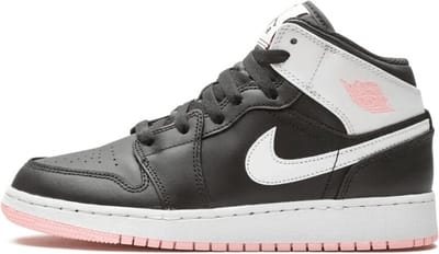 Air Jordan 1 Mid 'Arctic Pink Black' (GS) - maat EU37.5 - 555112-061 - zwart - roze - wit - sneakers hoog